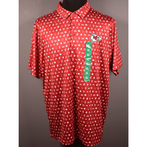 Kansas City Chiefs Polo Shirt Men XLarge Red Knit NFL Football Antigua New